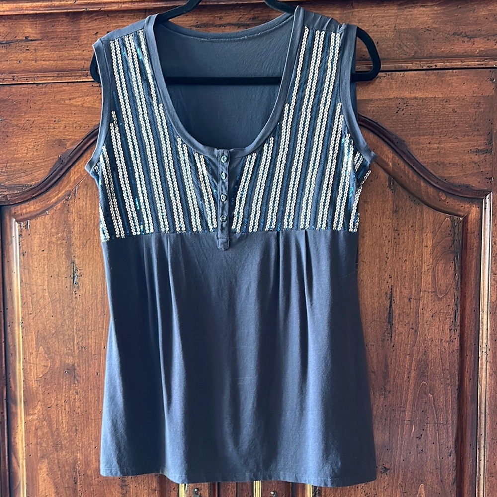 Navy Max Mara Embellished T shirt. No Tags